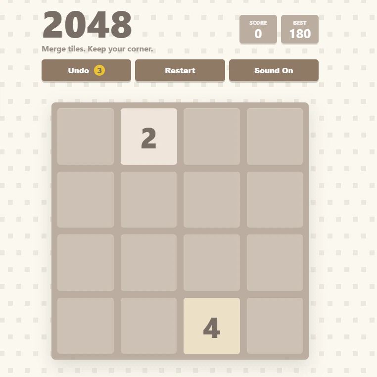 Corner Merge 2048 Game