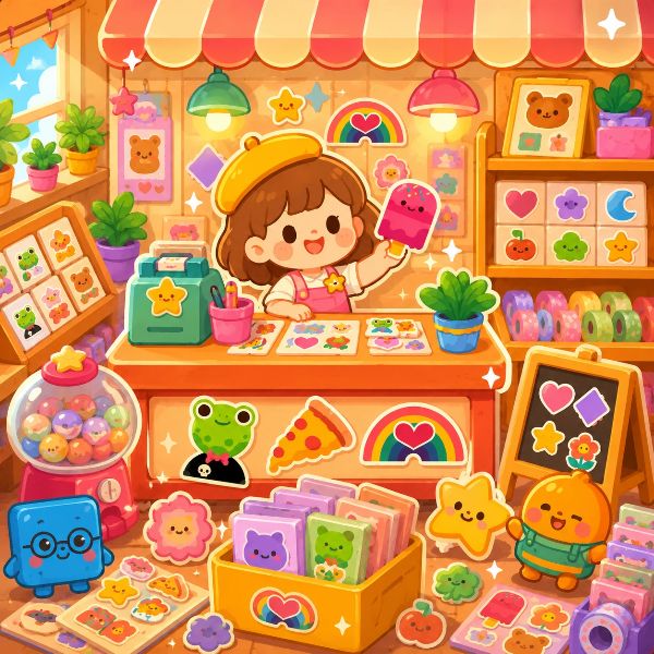 Cozy Sticker Studio Game