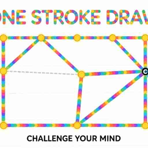 Rainbow One Stroke Draw Game