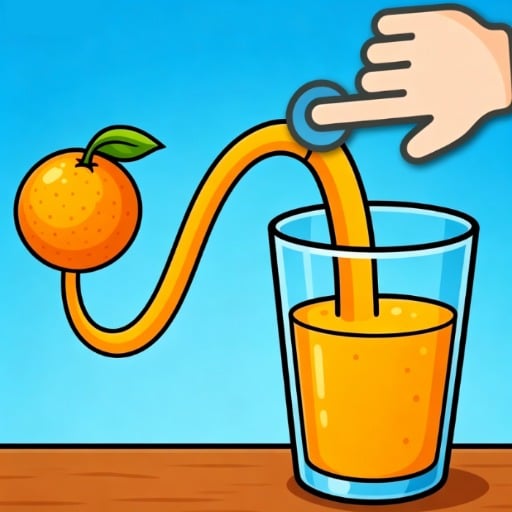 Juice Path Puzzle Game